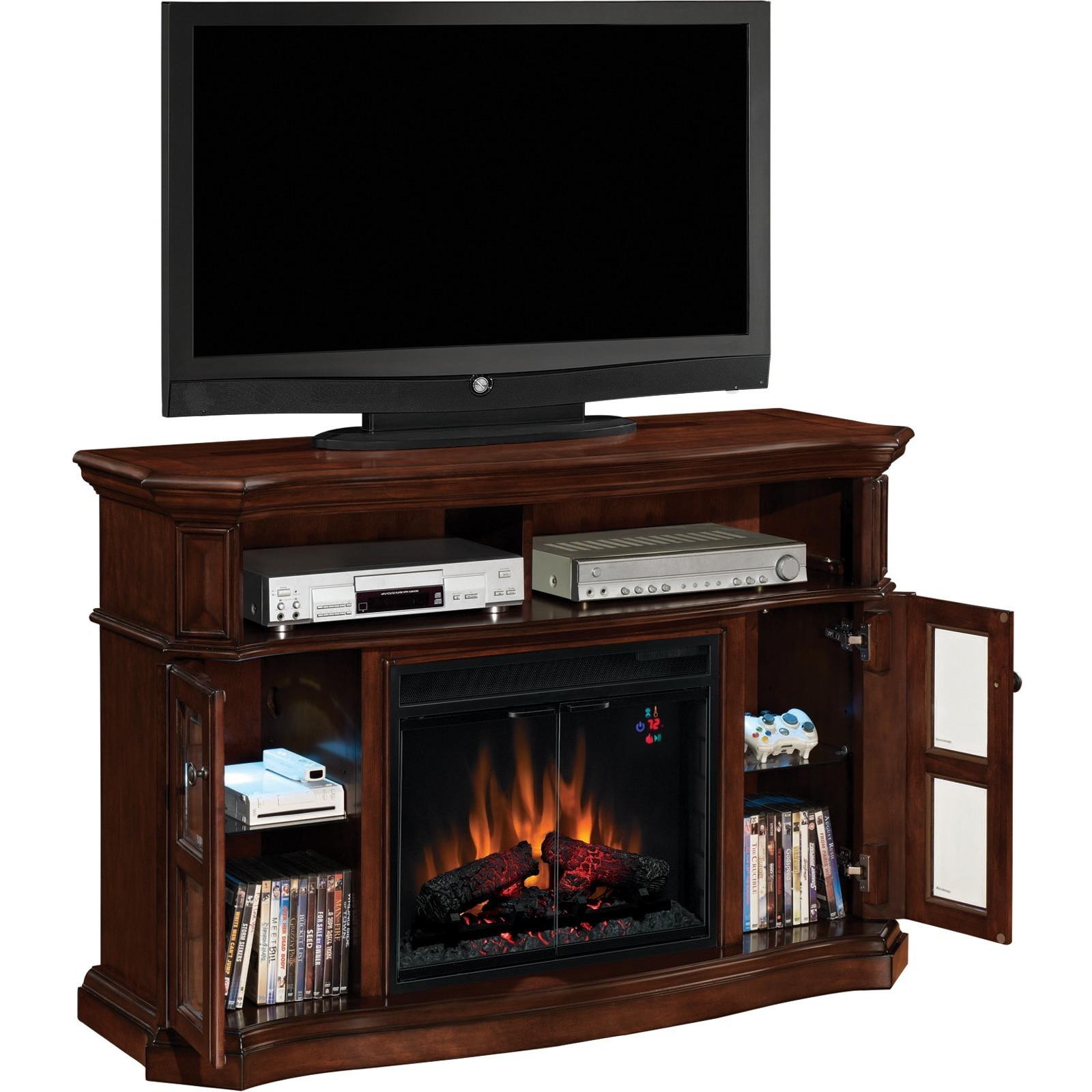 Cocoa Fireplace Mantel with2 side doors